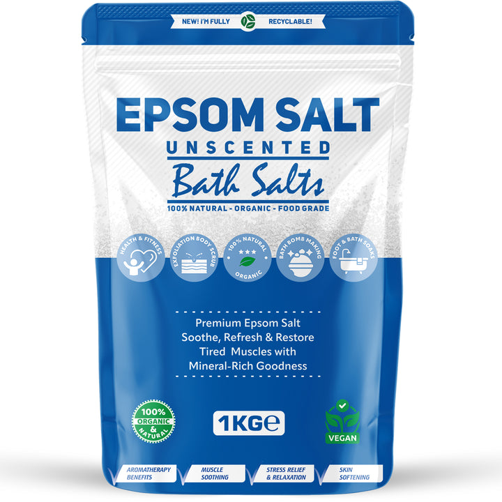 Epsom Salt Unscented 1kg Pouch