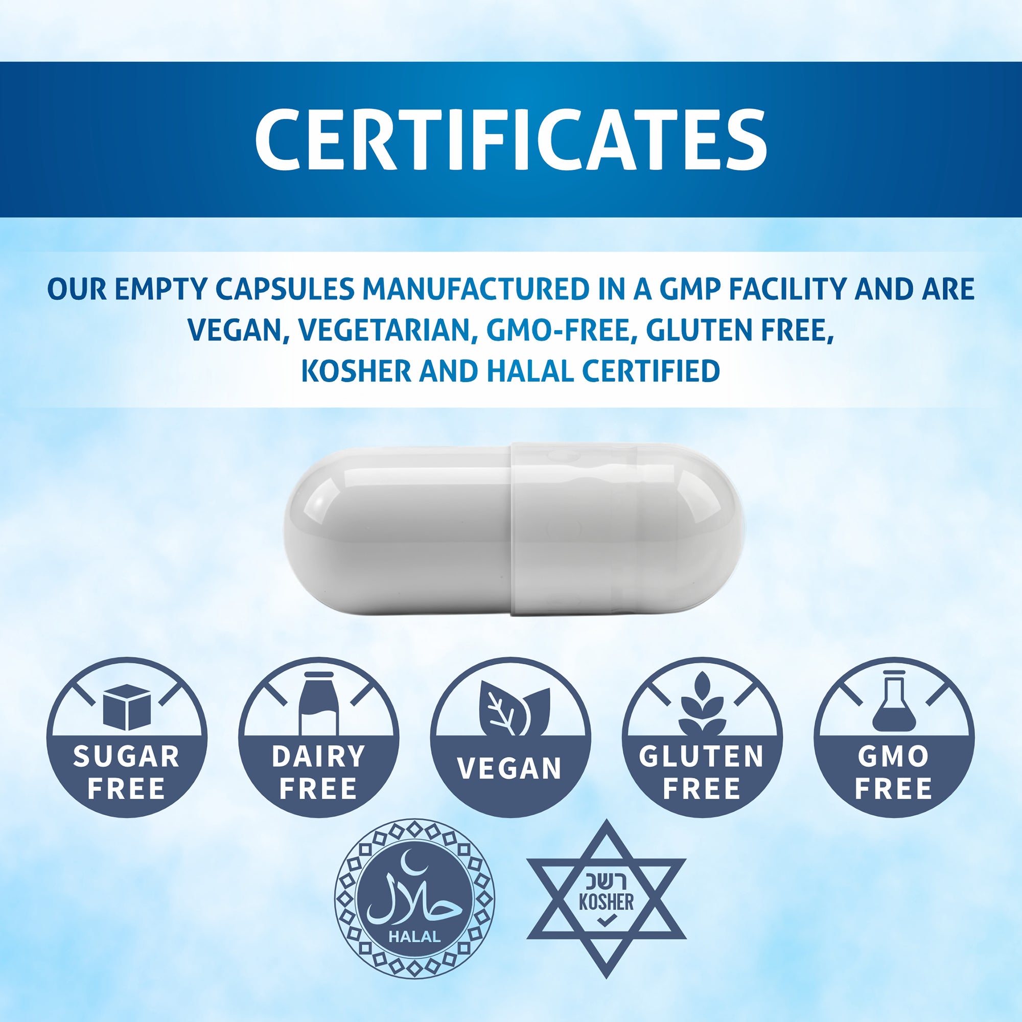 Pure Source Nutrition Vegan Empty Capsules White / Clear (Transparent) Size 0/00/1
