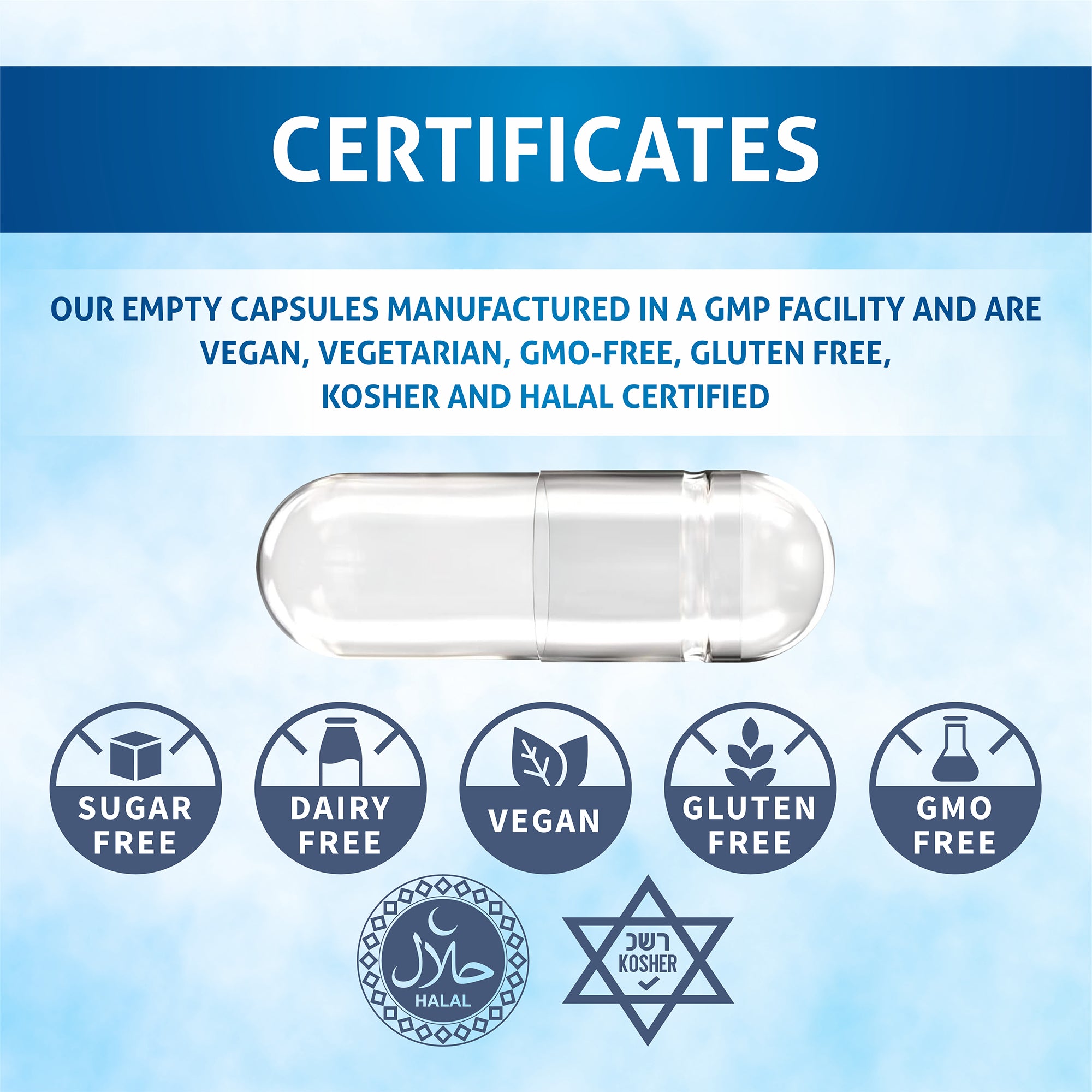 Pure Source Nutrition Vegan Empty Capsules White / Clear (Transparent) Size 0/00/1