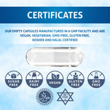 Vegan Empty Capsules White / Clear (Transparent) – Size 0, 00 & 1 – product image 17