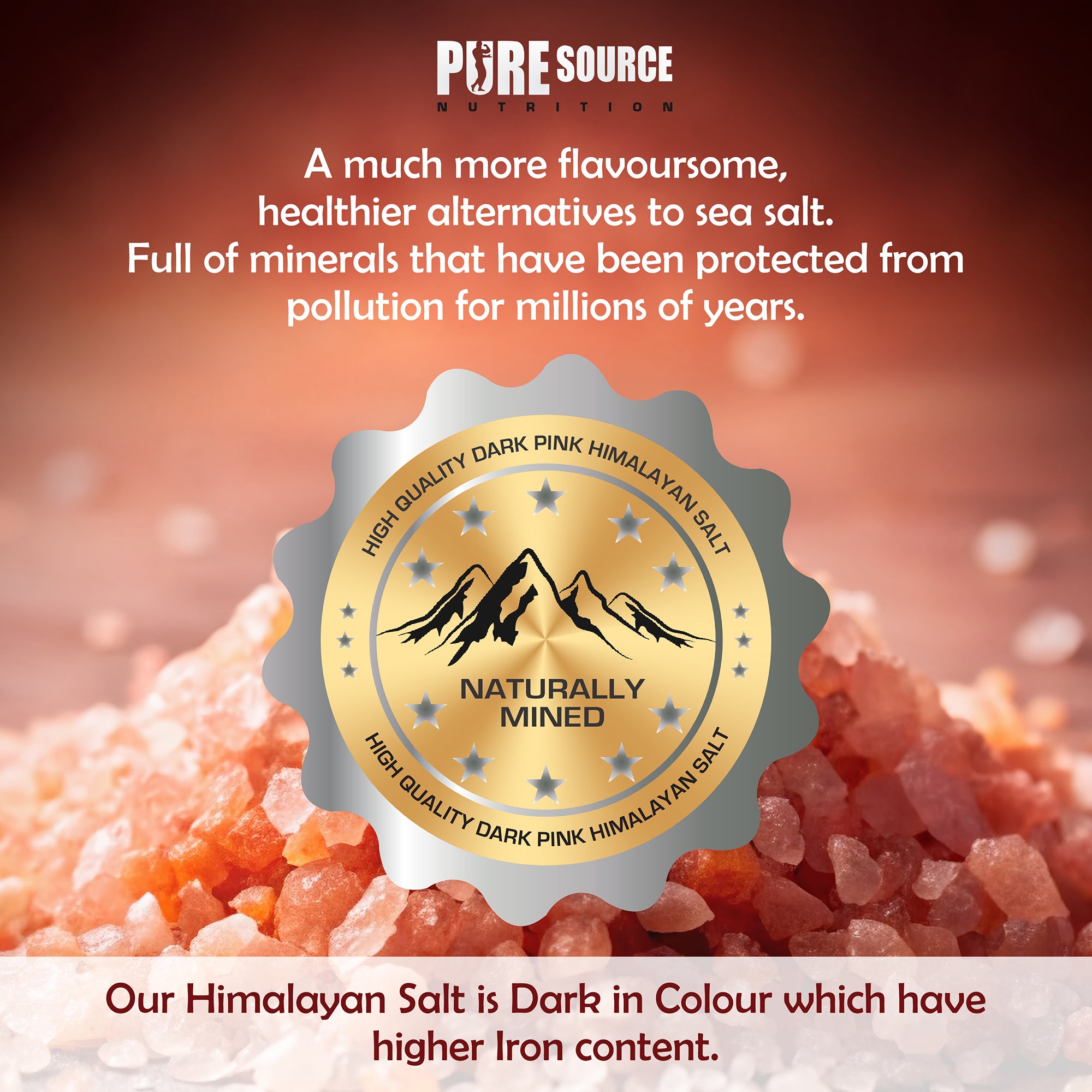 Source Purity Pure Source Nutrition Himalayan Pink Salt 1Kg Coarse