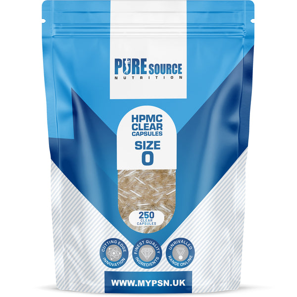 Pure Source Nutrition Vegan Empty Capsules White / Clear (Transparent) Size 0/00/1