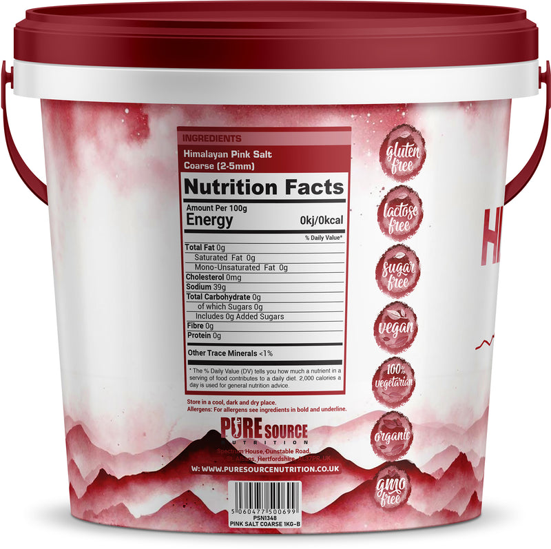 Pure Source Nutrition Himalayan Pink Salt Coarse Bucket