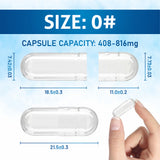 Vegan Empty Capsules White / Clear (Transparent) – Size 0, 00 & 1 – product image 12