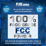 Fine baking soda powder texture