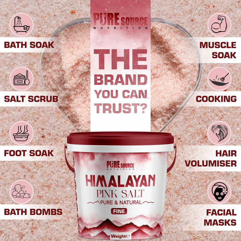 Pure Source Nutrition Himalayan Pink Salt Fine - Bucket