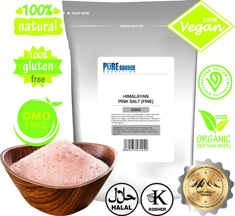 Pure Source Nutrition Himalayan Pink Salt - Fine - White Label - Pure Source Nutrition